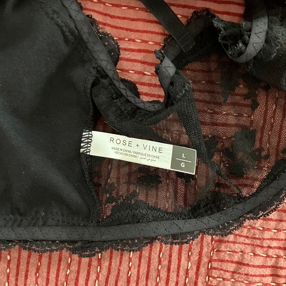 Rose + Vine Ardene teen/ women’s large Black Lace bralette (soft /no underwire ) - Picture 6 of 10